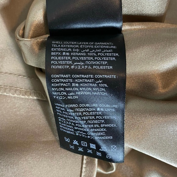 Bebe Sequined Deep V-Neck Fit and Flare Mini Dress Womens 10 Gold NWT - Picture 7 of 8